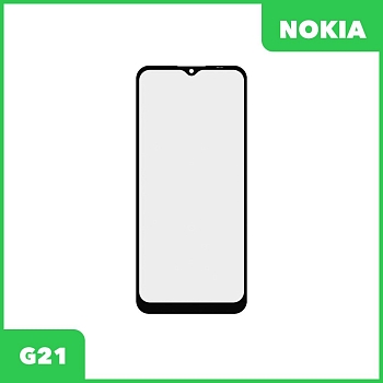 Стекло + OCA плёнка для переклейки Nokia G21 (черный)